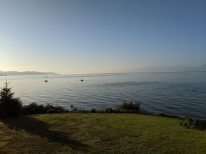 Jaun de Fuca Straight from deck